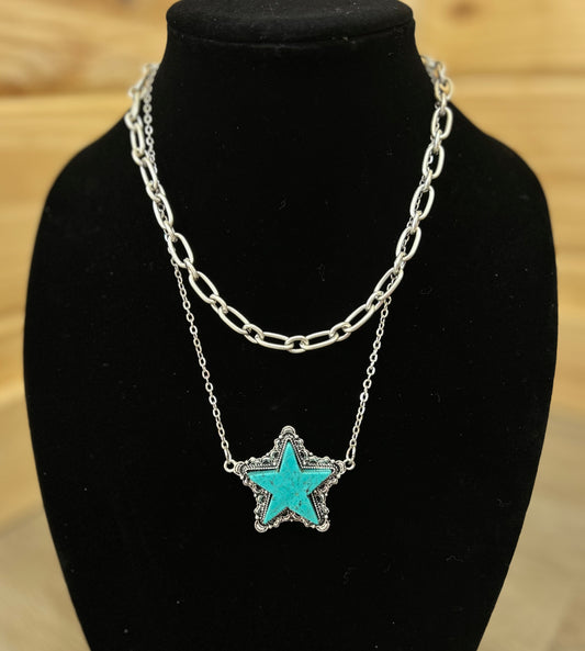 layered star necklace