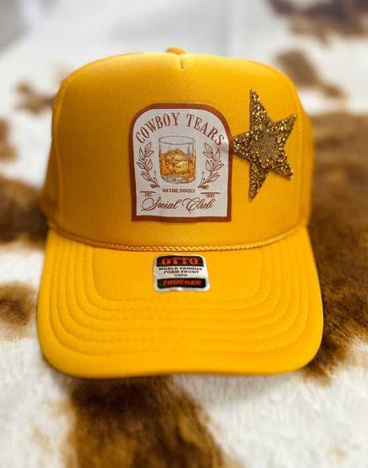 cowboy tears trucker hat