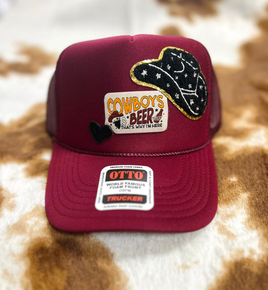 cowboys & beer trucker hat