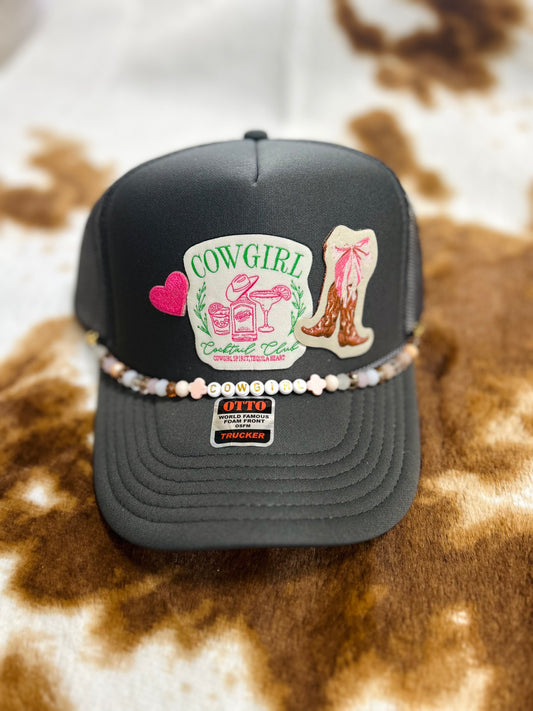 cowgirl cocktail club trucker hat