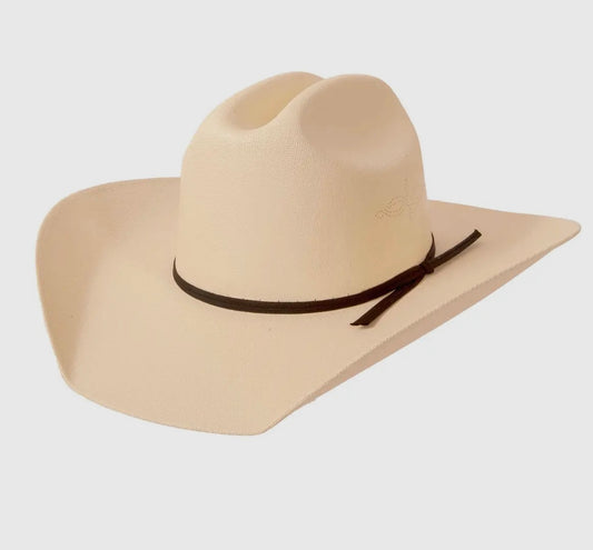 straw cowboy hat, cream