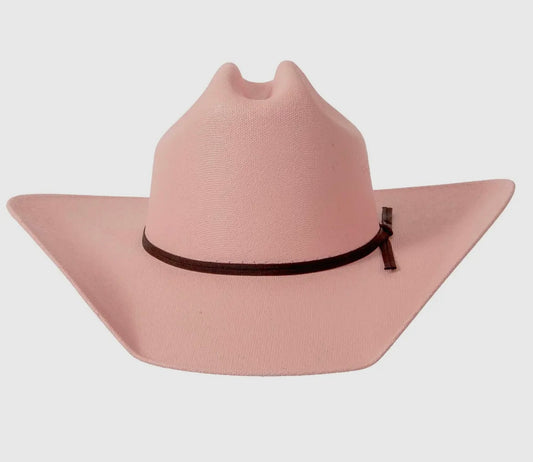 straw cowboy hat, pink