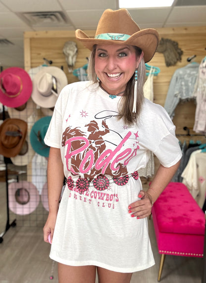 rodeo graphic t-shirt dress