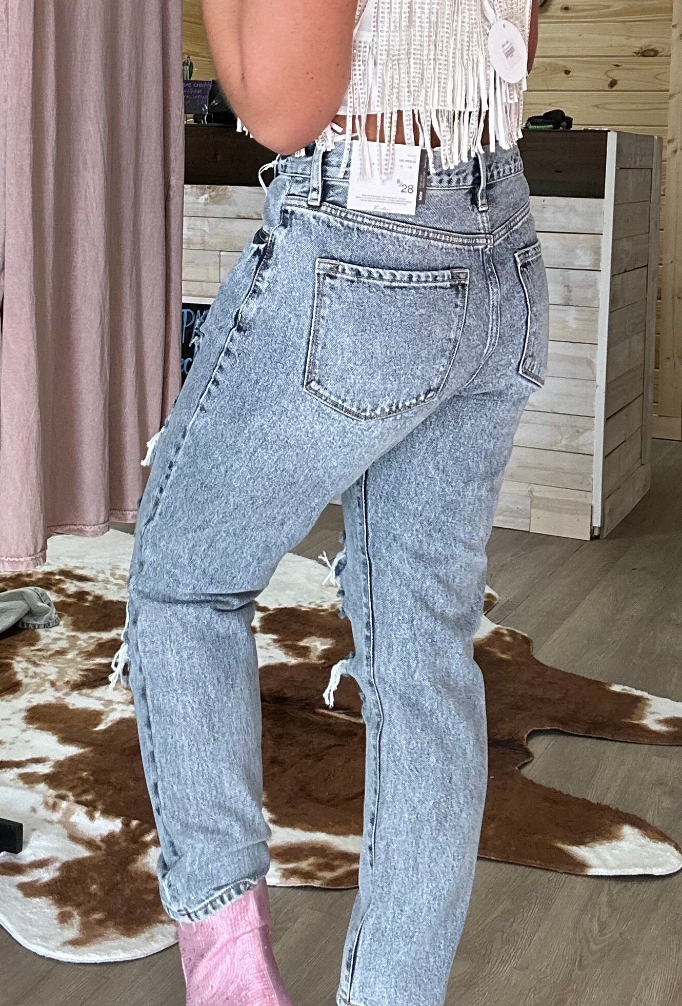karen ultra high rise mom jeans | kancan
