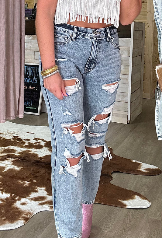 karen ultra high rise mom jeans | kancan