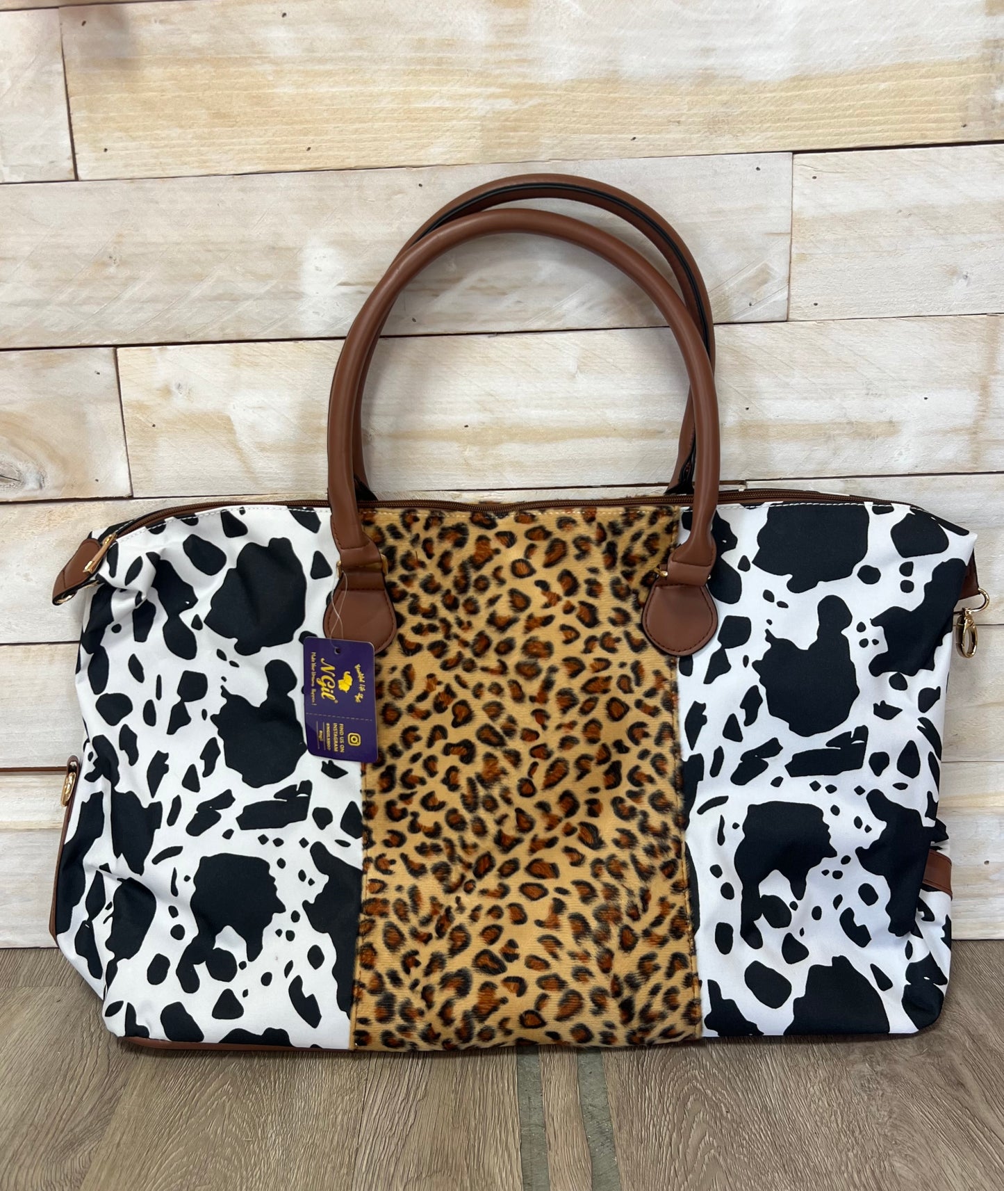 western weekender, black + white cow