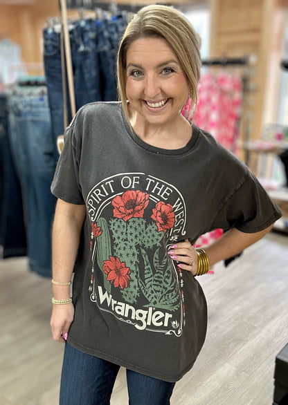 wrangler western graphic oversized tee