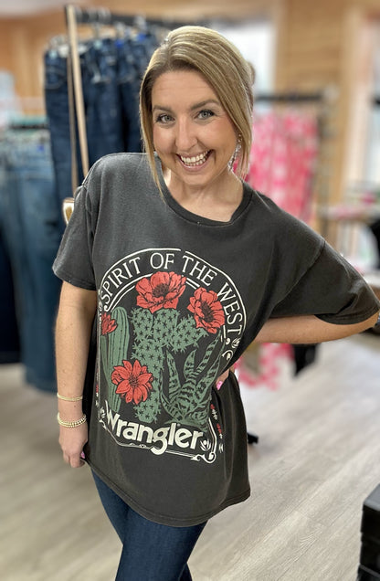 wrangler western graphic oversized tee