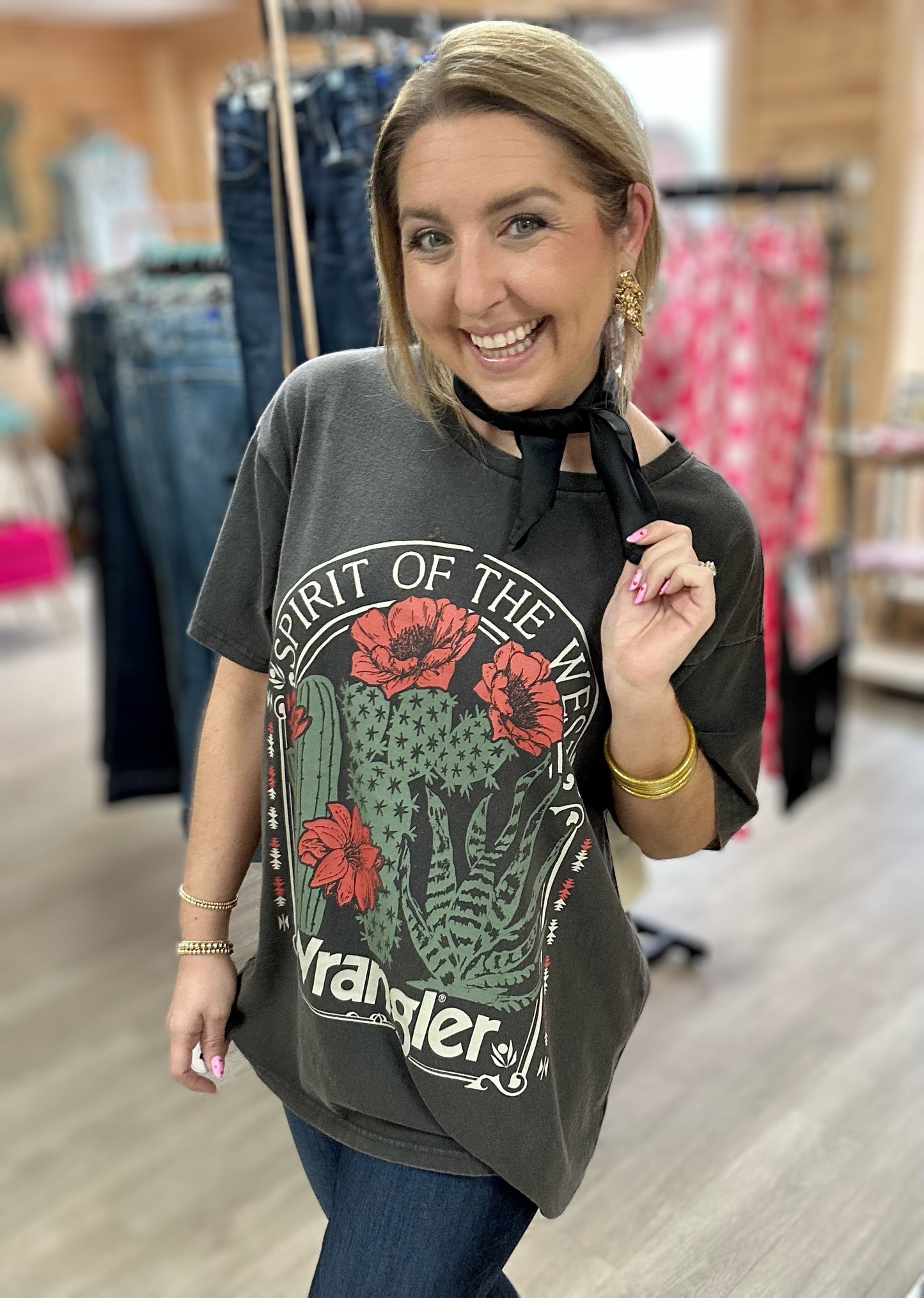 wrangler western graphic oversized tee