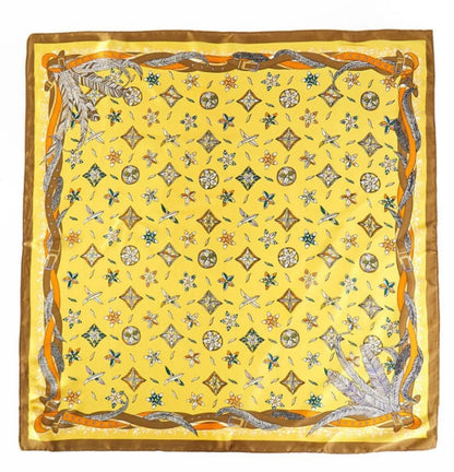 yellow satin scarf