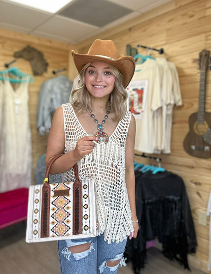 boho crochet tank