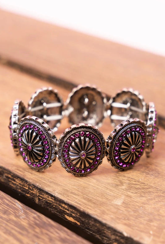 pink concho bracelet