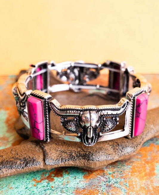 pink steer bracelet